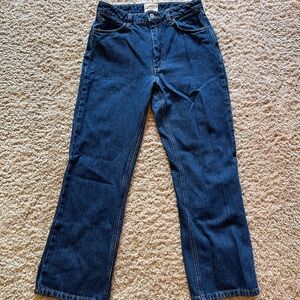 Sezane Laurence Straight Leg Jeans - Dark Blue Sz 38